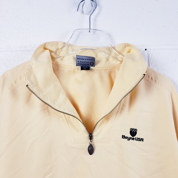 Sunderland of Scotland 1/2 Zip Golf Pullover Windbreaker Jacket Yellow Men's XL - Picture 3 of 11